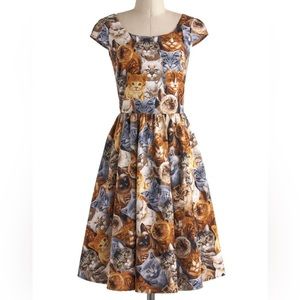 Modcloth Retrolicious Cat Dress